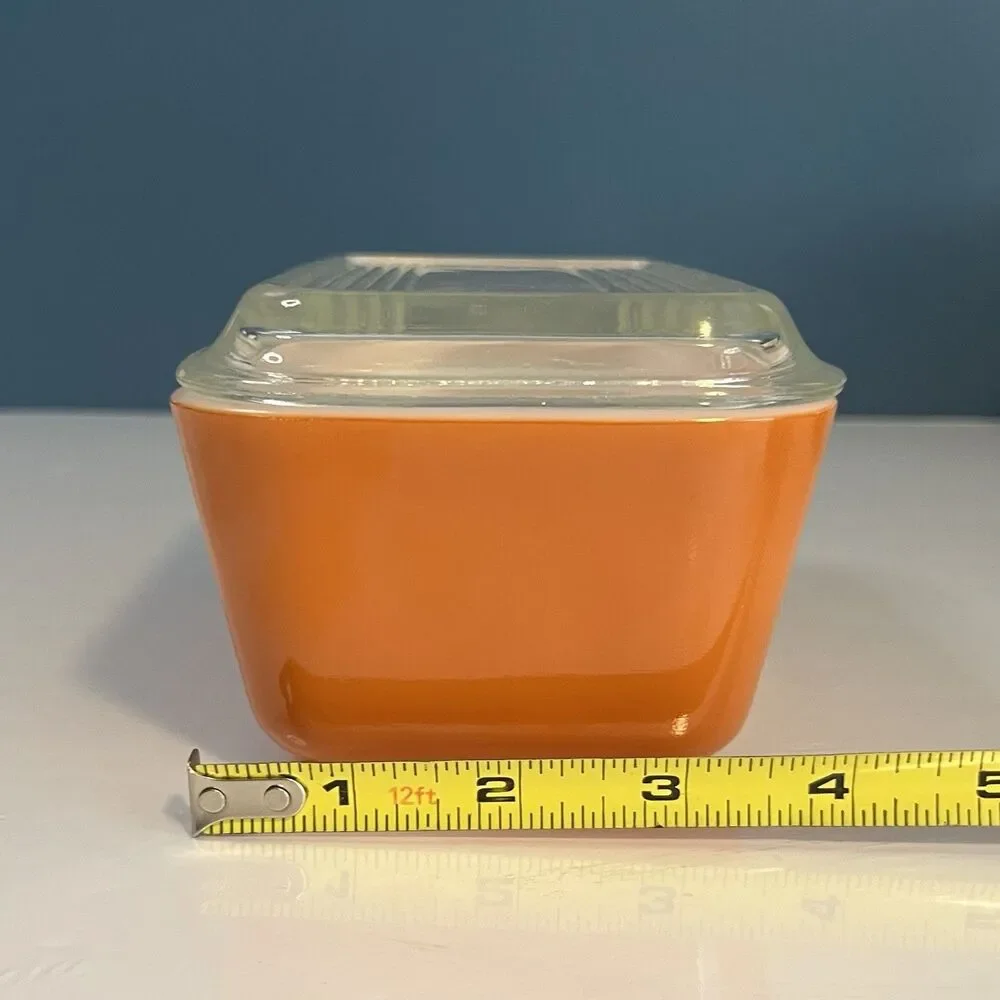 Vtg PYREX Autumn Harvest Wheat Refrigerator Dish 502 With Lid Made In USA *HTF